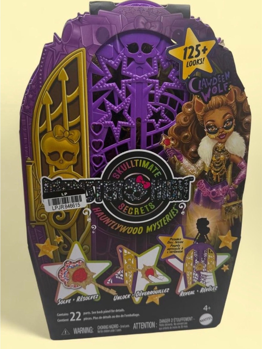 Monster High Clawdeen Wolf Playset - Purple & Gold Coffin Case